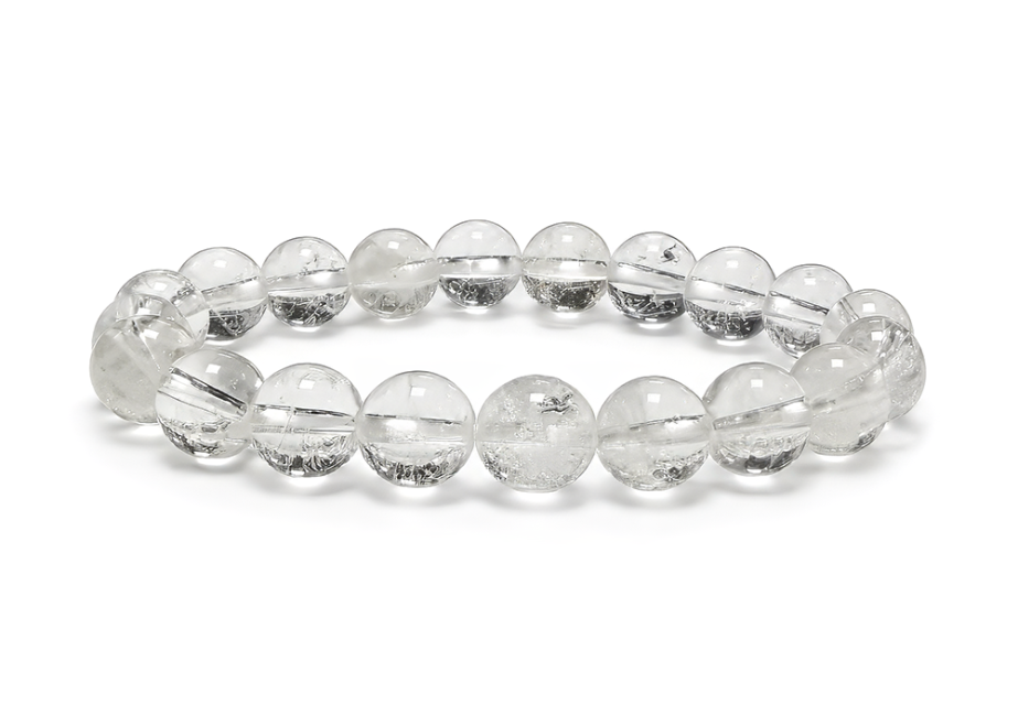 incense at Rock Crystal Bracelet AB 10mm Beads