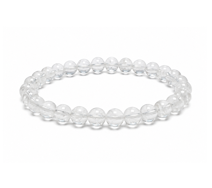 Rock Crystal Bracelet AB 6mm Beads