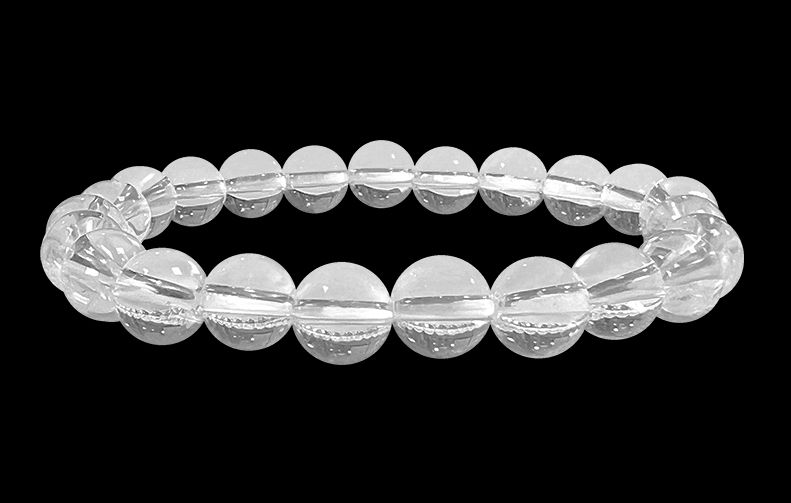 Rock crystal A 8mm pearls bracelet