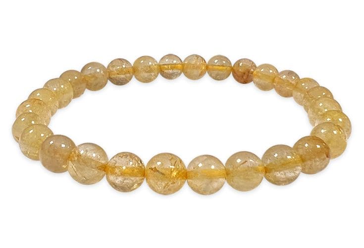 Rutile Rock Crystal Bracelet A+ beads 6-7mm