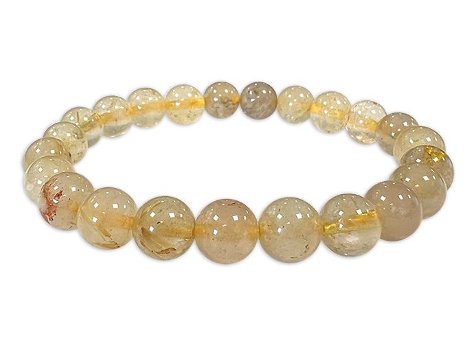 Rutile Rock Crystal bracelet 8mm pearls