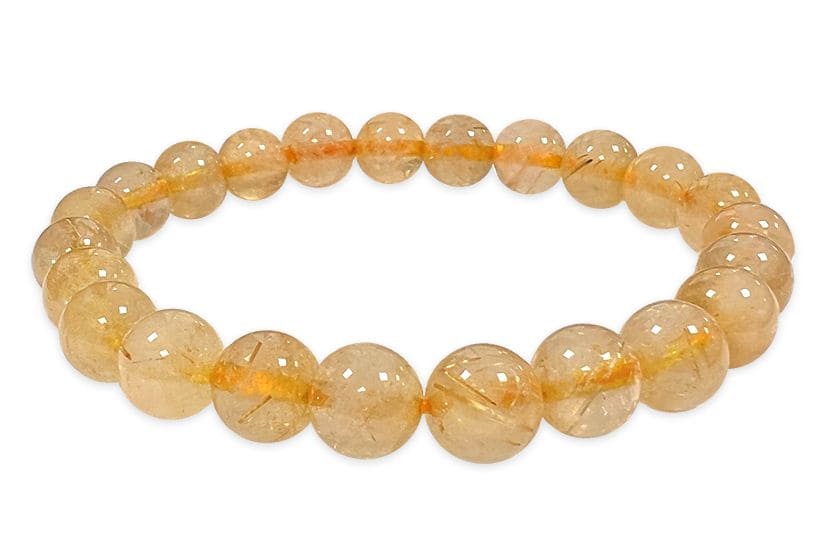 Rutile Rock Crystal Bracelet A+ beads 7-8mm