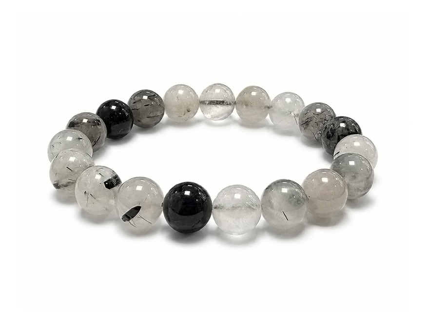incense at Rock Crystal Tourmaline Bracelet A 10mm Beads