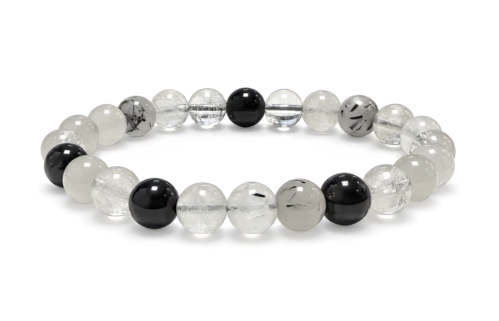 incense at Rock Crystal Tourmaline Bracelet A 8-9mm Beads