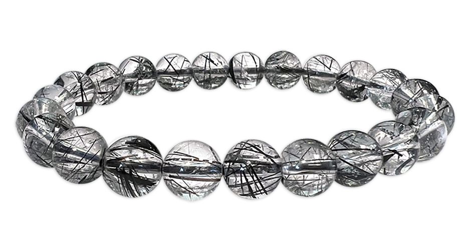 Tourmaline Rock Crystal AAA 8mm pearls bracelet