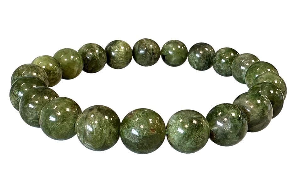 Bracelet Diopside Green AA pearls 9-10mm