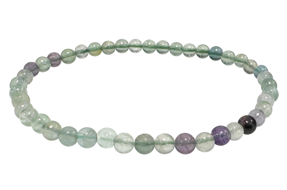 Multicolor Fluorite bracelet beads 4-5mm