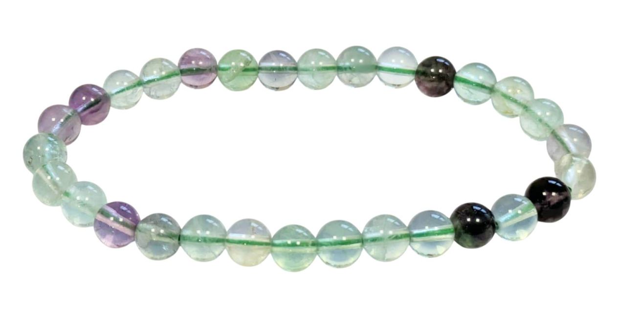 Multicolored Fluorite bracelet A beads 6-7mm