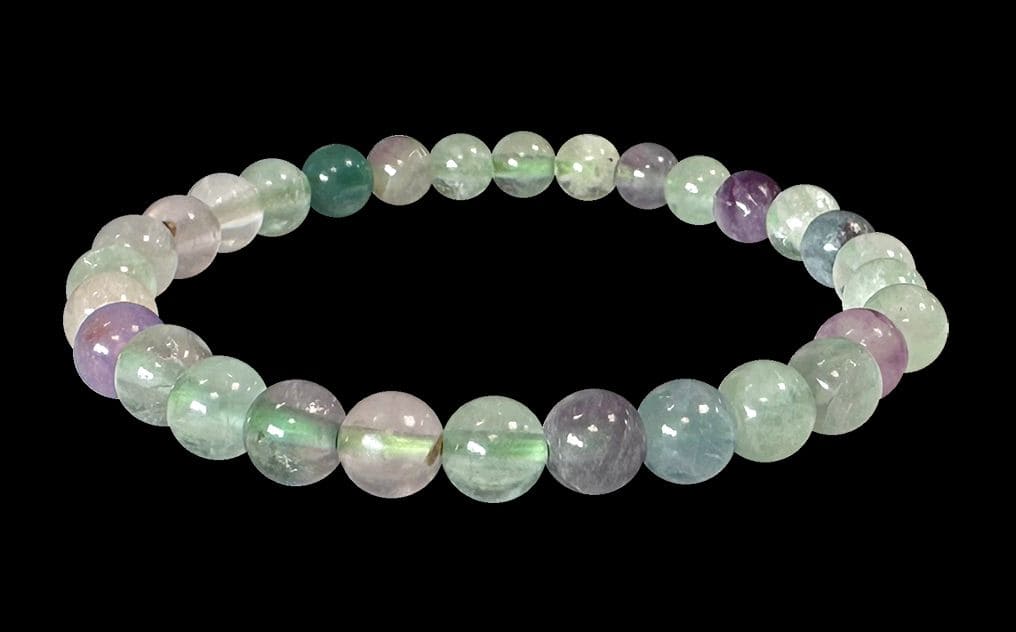 Multicolored Fluorite bracelet beads 6-7mm