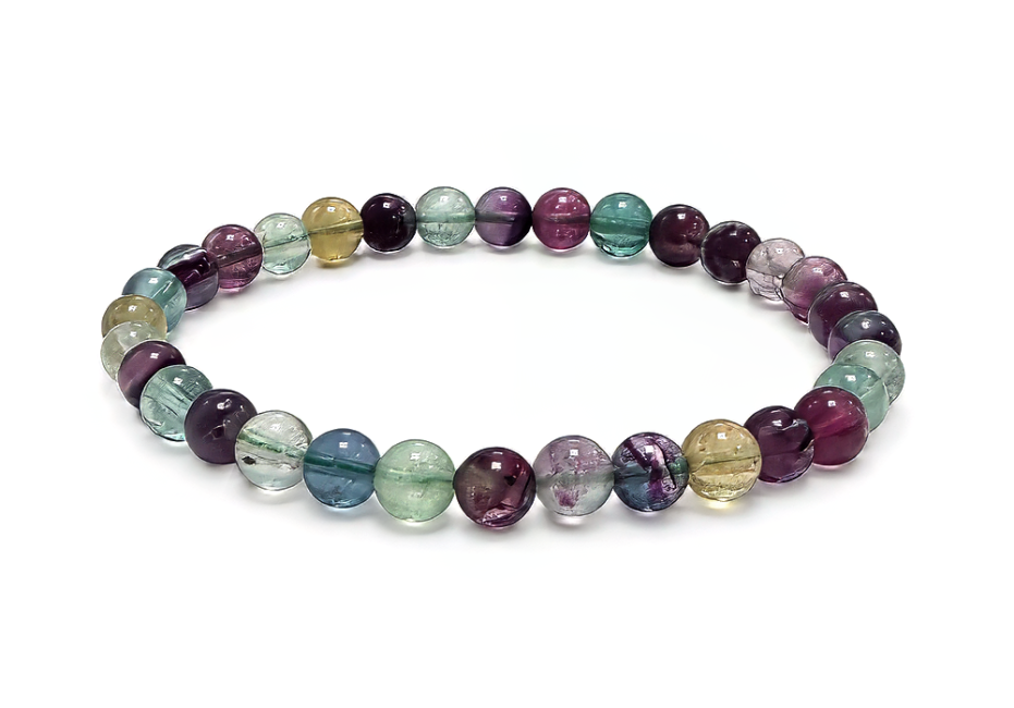 incense at AA Multicolor Fluorite Bracelet + 6-7mm beads