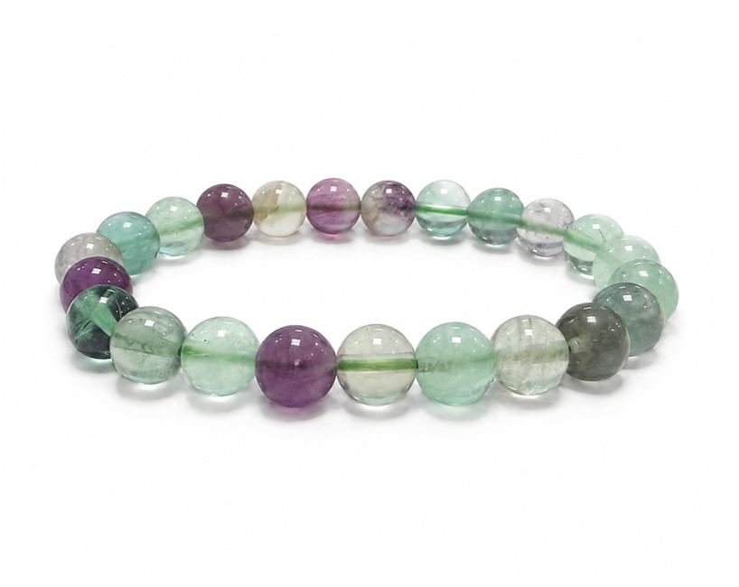 Multicolor Fluorite Bracelet A 8mm Beads