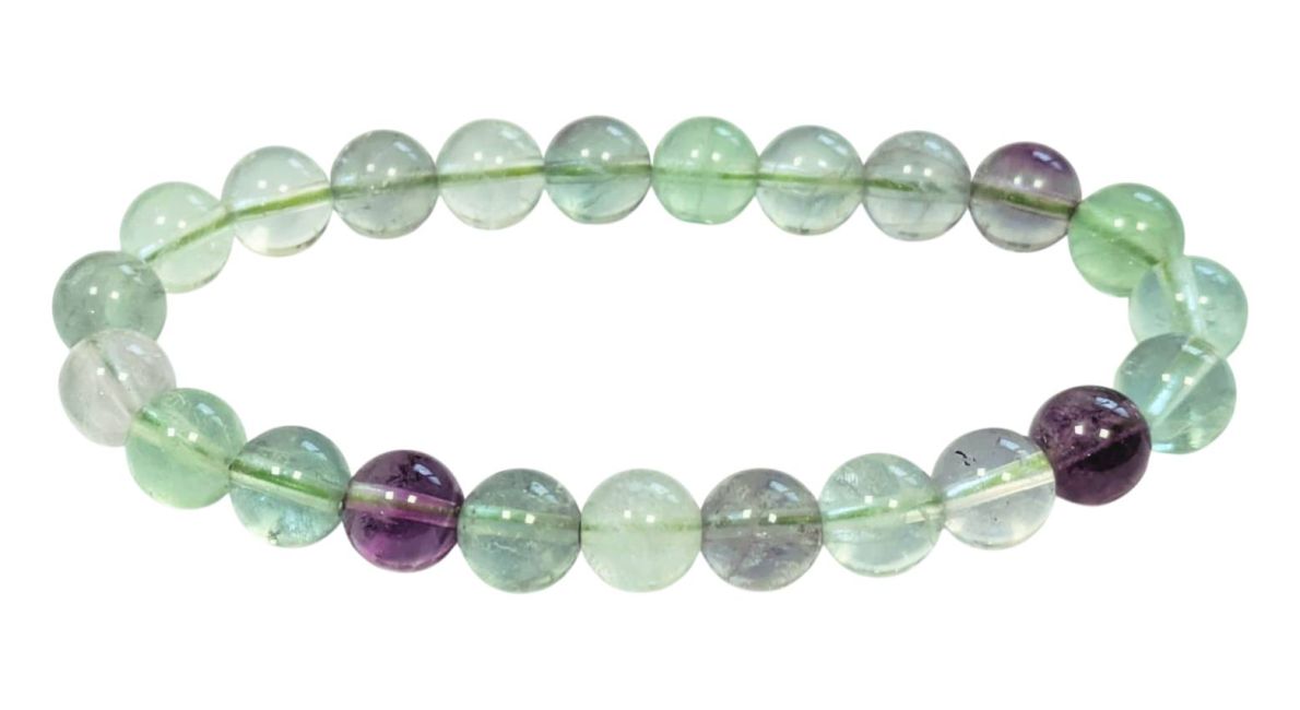 Multicolored Fluorite bracelet A beads 8mm