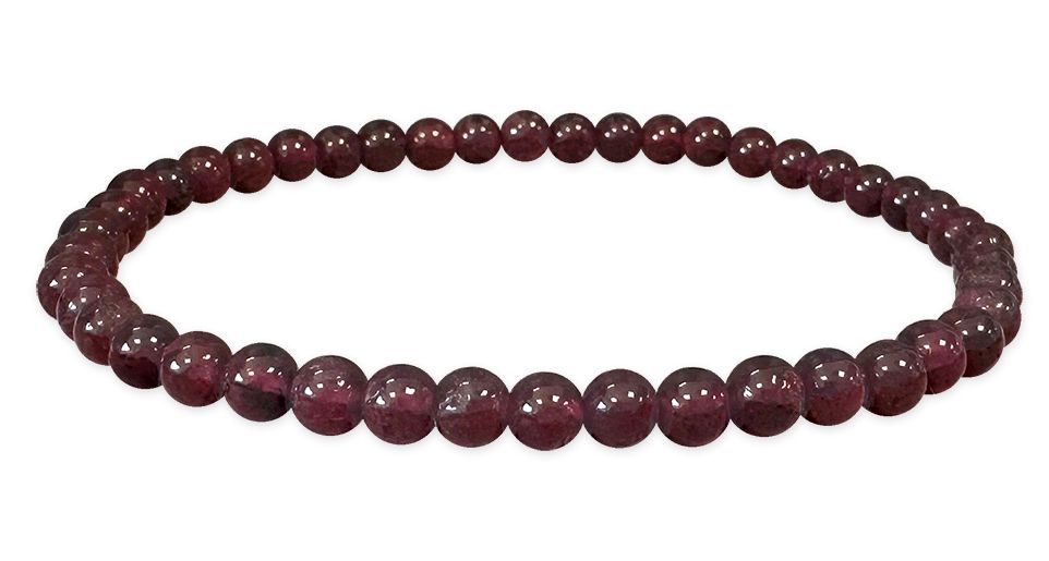 Red Garnet Bracelet With 3-4mm beads