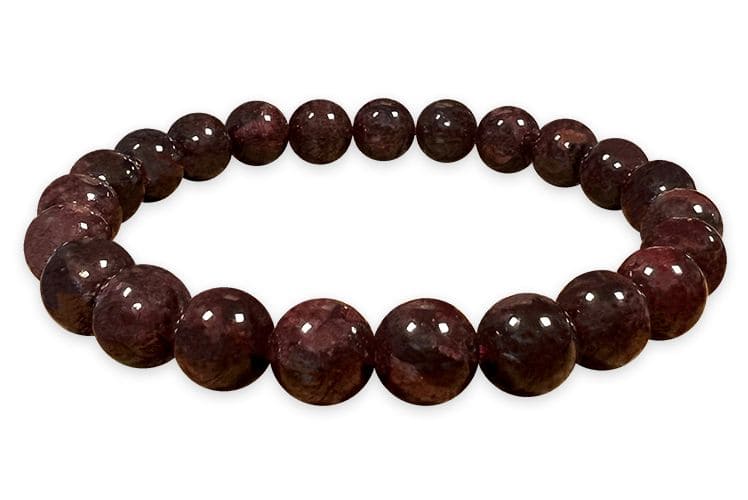 Red Garnet Bracelet With 7mm beads