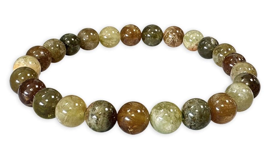 Grossular Green Garnet Bracelet AA Beads 7.5-8.5mm