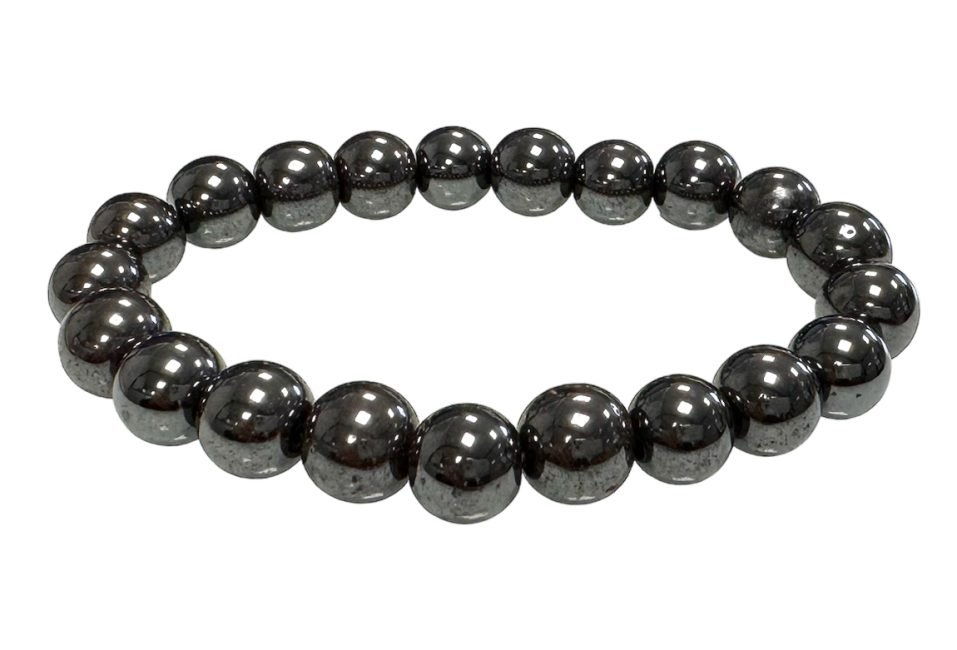 Hematite pearls bracelet 10mm