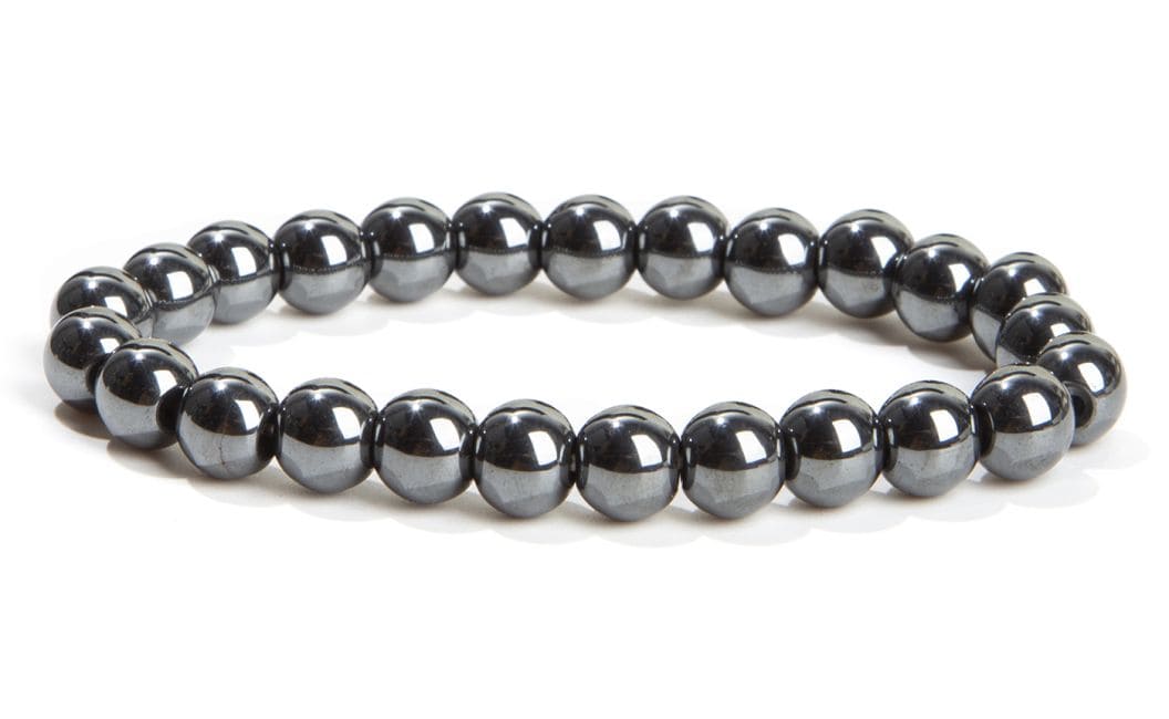 Hematite pearls bracelet 8mm