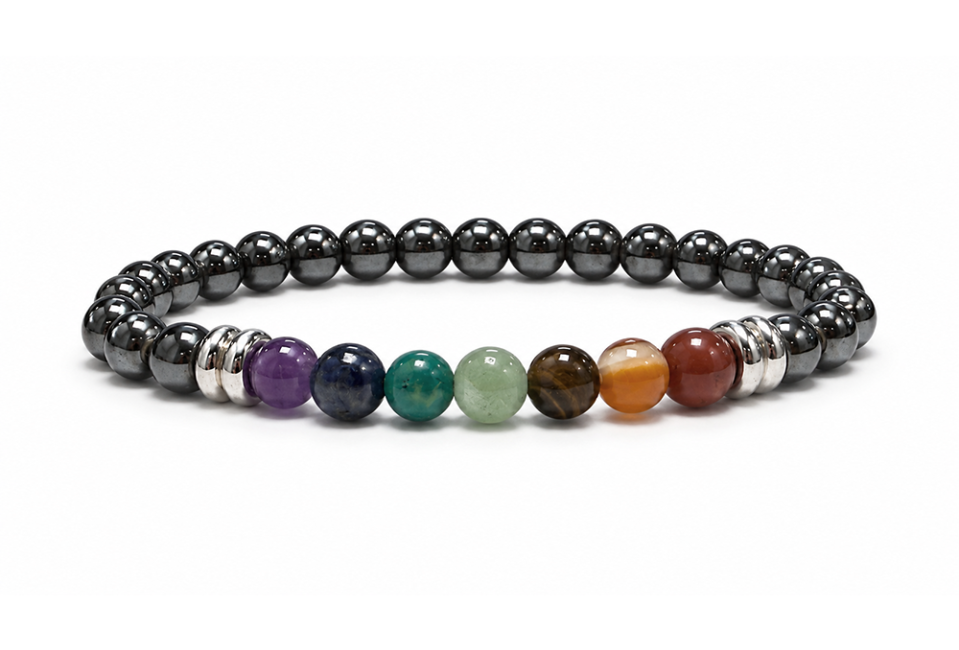 incense at Hematite Bracelet A 7 Chakras 6mm Beads