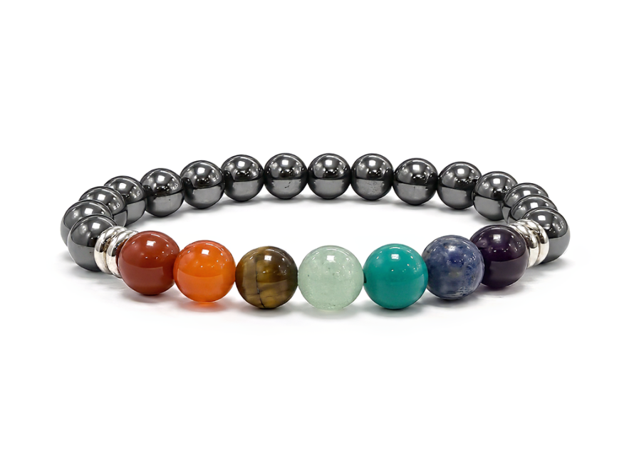 incense at Hematite 7 Chakras Bracelet A 8mm Beads