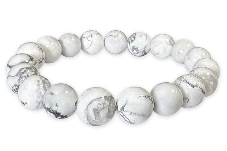 Howlite 10mm A pearls bracelet