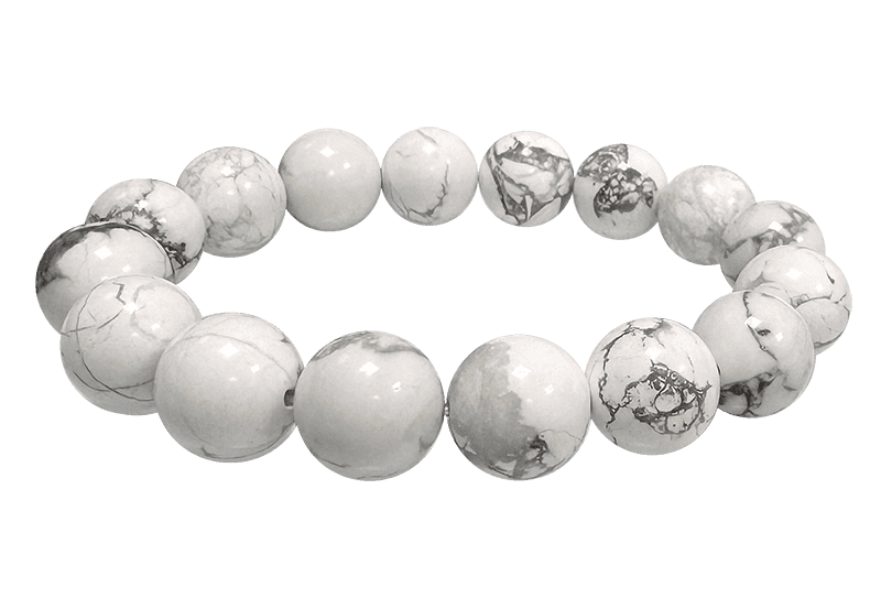 Howlite 12mm A pearls bracelet