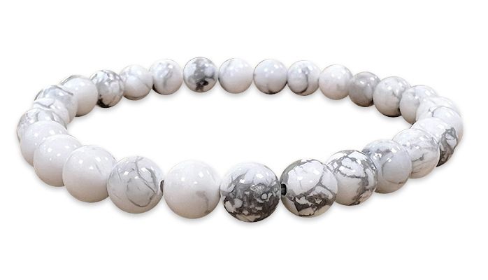 Howlite 6mm A pearls bracelet