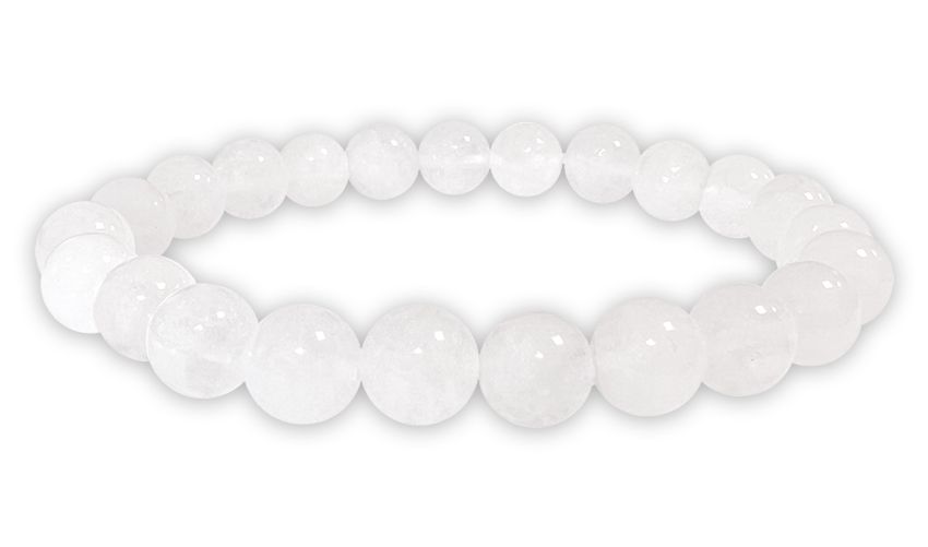 8mm pearls White Jade A bracelet