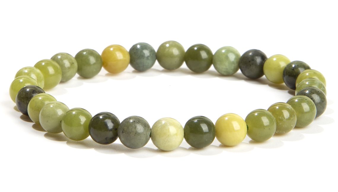 Canadian Jade 6mm pearls bracelet