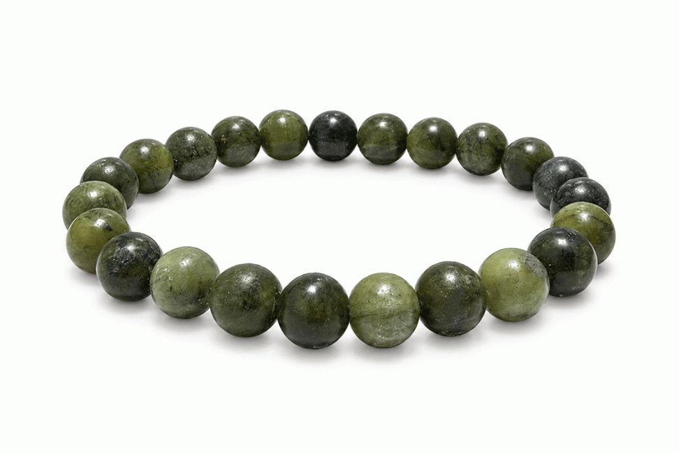 incense at Nephrite Jade A Bead Bracelet 8mm