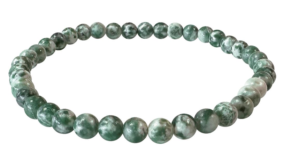 Green jade  4mm pearls bracelet