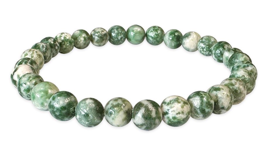 Green jade 6mm pearls bracelet