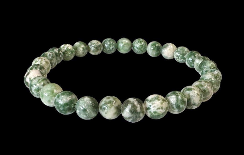 Green jade 6mm pearls bracelet