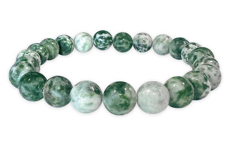 8mm pearls Green Jade bracelet