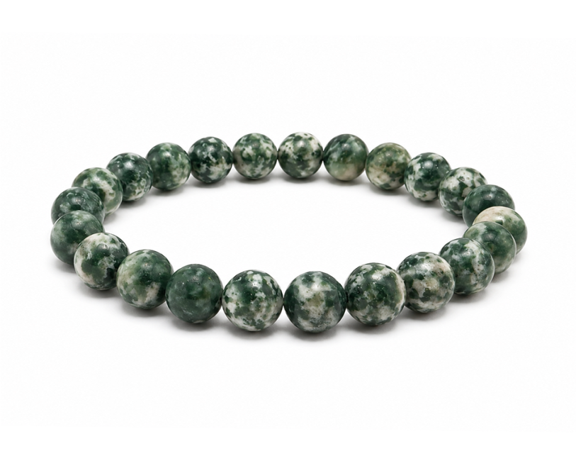 Green Jade AB Bead Bracelet 8mm