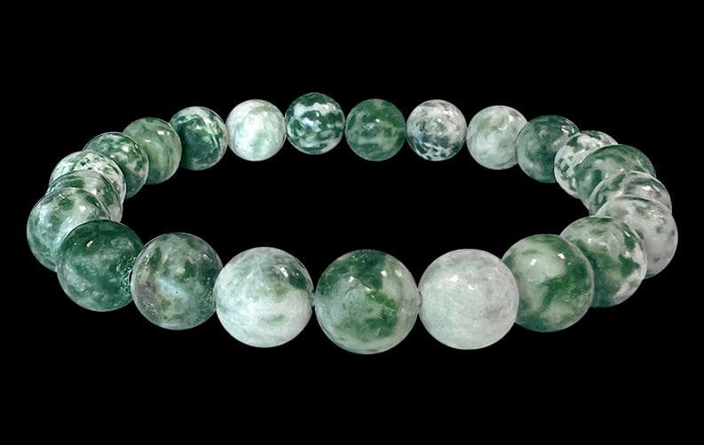 8mm pearls Green Jade bracelet