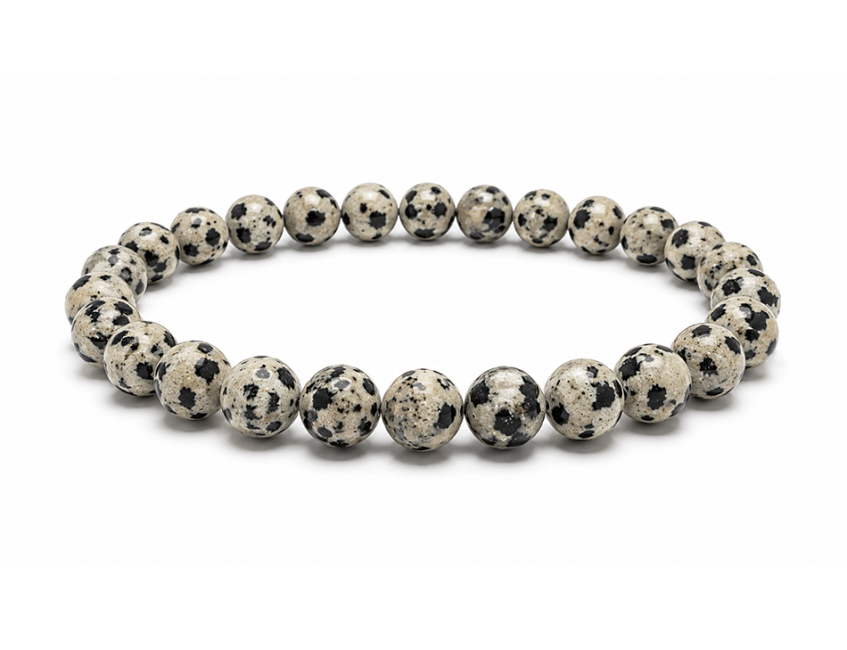 incense at Dalmatian Jasper A Bead Bracelet 6-7mm