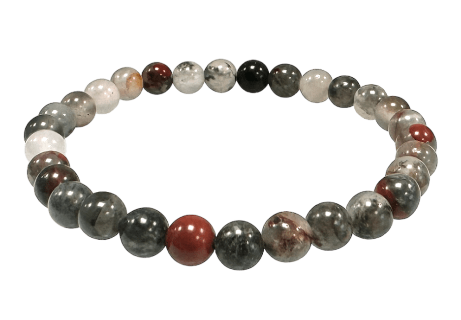 Bloodstone heliotrope jasper bracelet beads 6-7mm