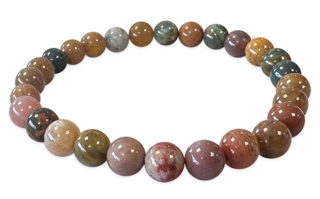 Light Ocean Jasper Bracelet With 6mm beads