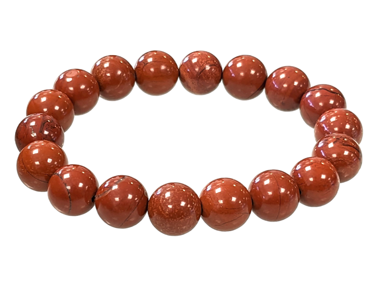 10mm pearls Red Jasper A bracelet