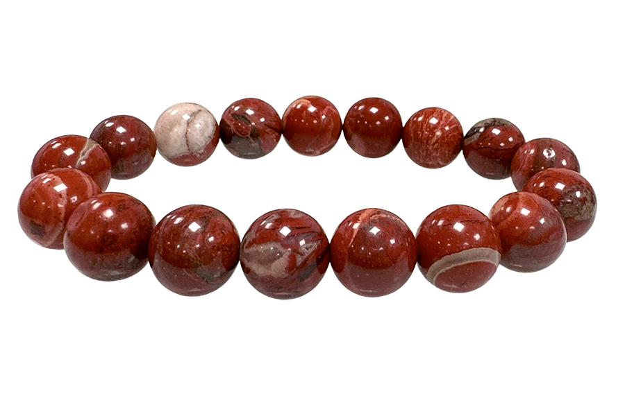 12mm pearls Red Jasper bracelet
