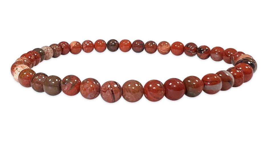 4mm pearls Red Jasper bracelet