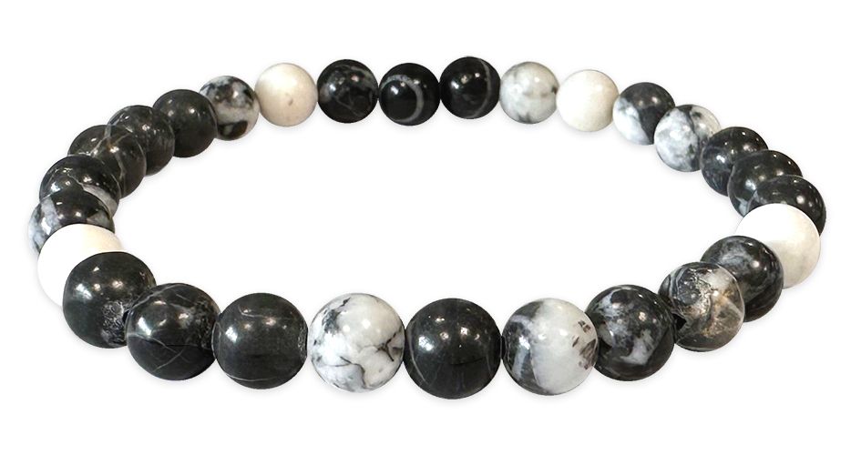 Zebra Jasper 6mm pearls bracelet