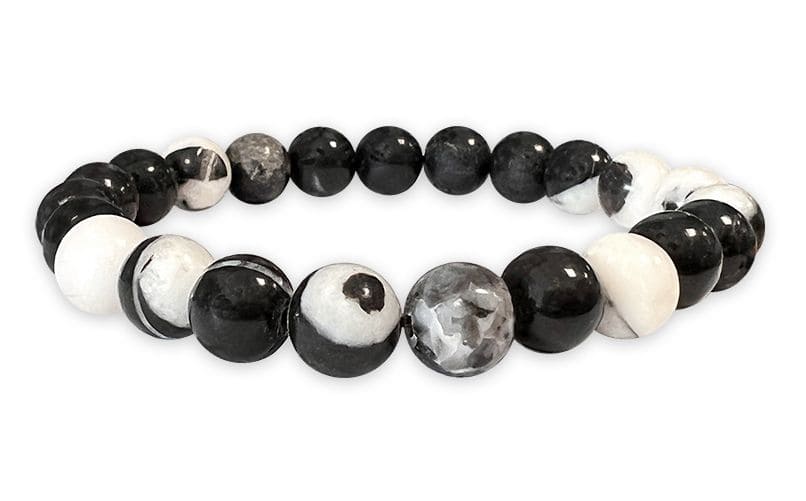 Zebra Jasper 8mm pearls bracelet