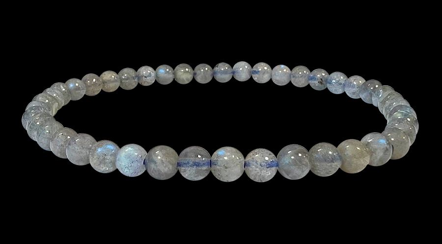 A grade Labradorite 4mm pearls bracelet