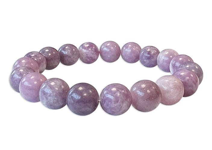 Lepidolite A 10mm pearls bracelet