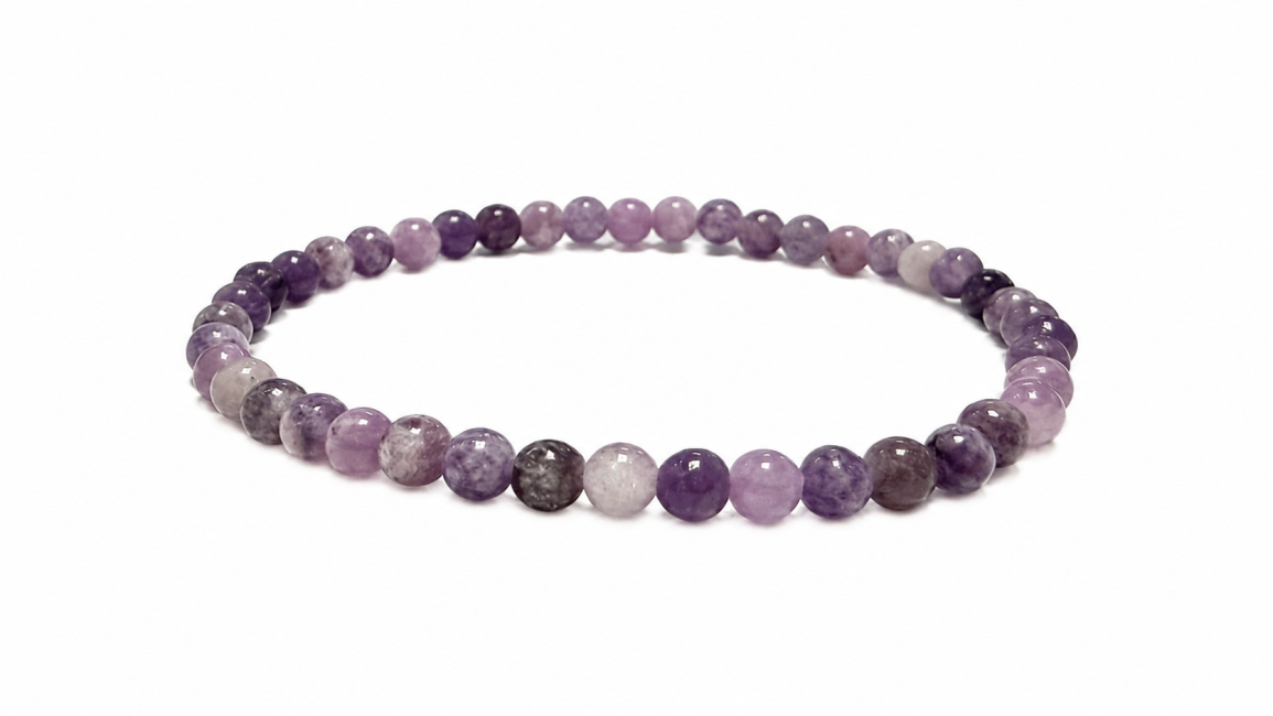 Lepidolite A Bead Bracelet 4-5mm