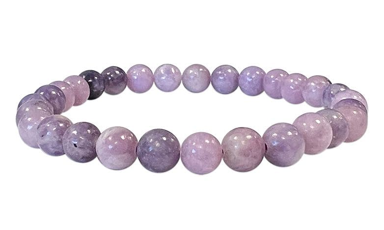 Lepidolite A 6mm pearls bracelet