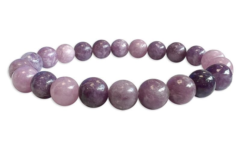 Lepidolite A 8mm pearls bracelet