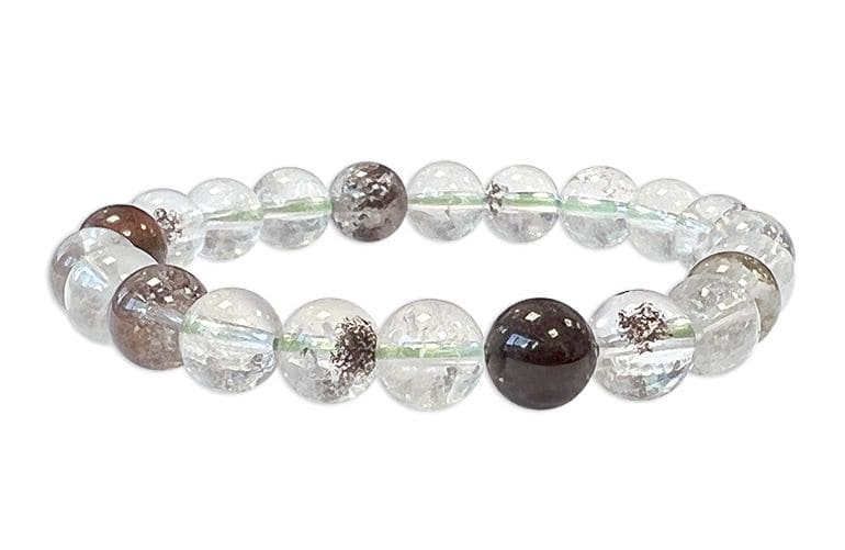 Bracelet Quartz Lodolite A pearls 8mm