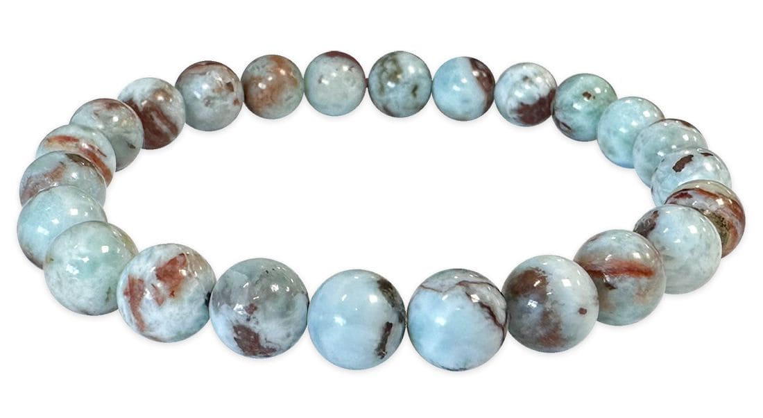 Larimar 7-8mm pearls bracelet